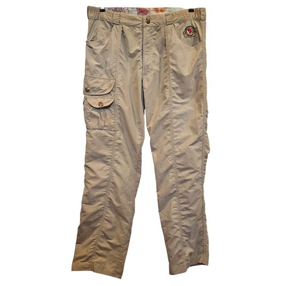 Fjallraven Original Tan Beige Cargo Pants Functional Outdoor Hiking Camping - Picture 1 of 7